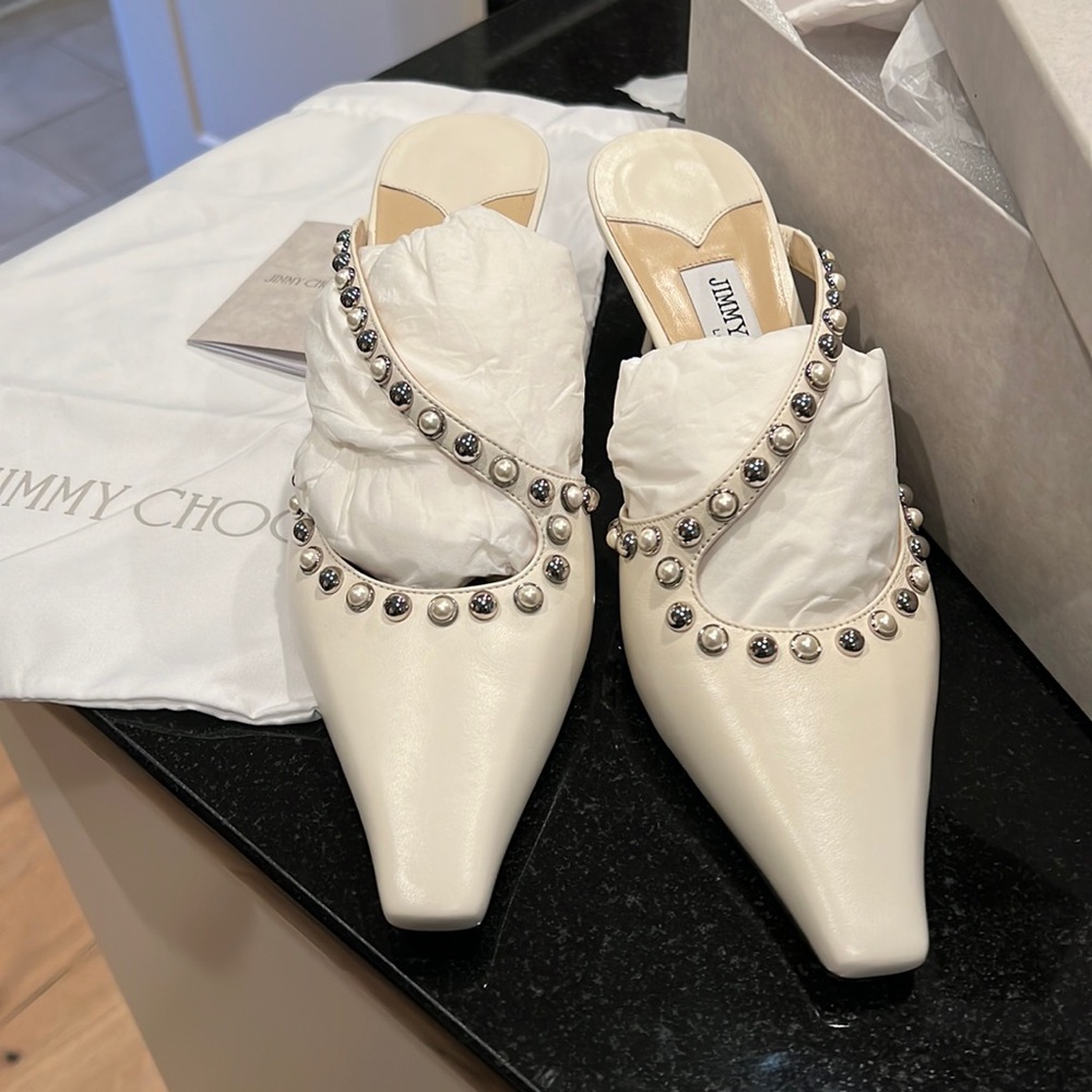 White Jimmy Choo Mule size 40
